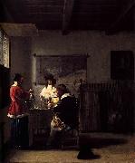 Pieter de Hooch The Visit oil on canvas